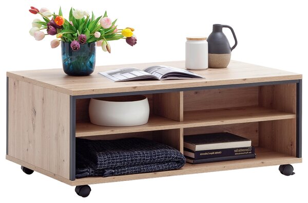 KONFERENČNÝ STOLÍK, antracitová, farba duba, kov, kompozitné drevo, 115/46/70 cm Livetastic - Stolíky do obývačky, Online Only