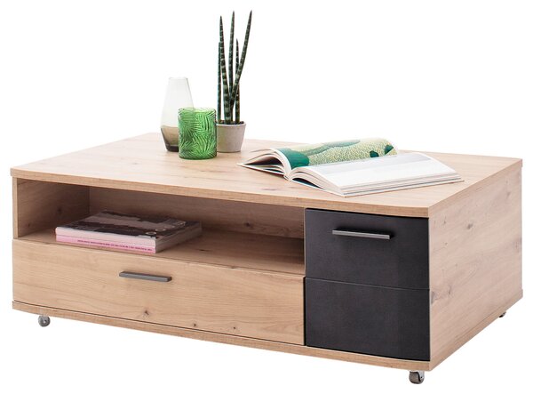 KONFERENČNÝ STOLÍK, antracitová, farba duba, kompozitné drevo, 115/70/42 cm Livetastic - Stolíky do obývačky, Online Only