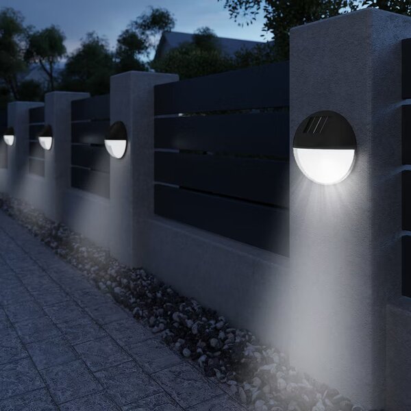 Sada 6 LED solárnych nástenných lámp