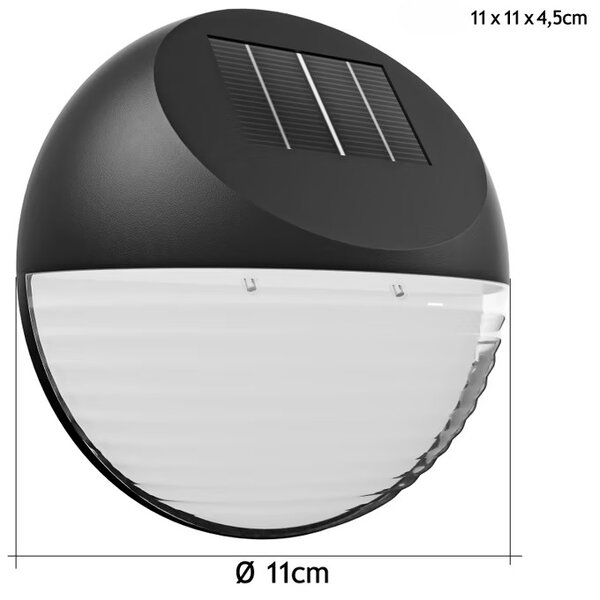 Sada 6 LED solárnych nástenných lámp