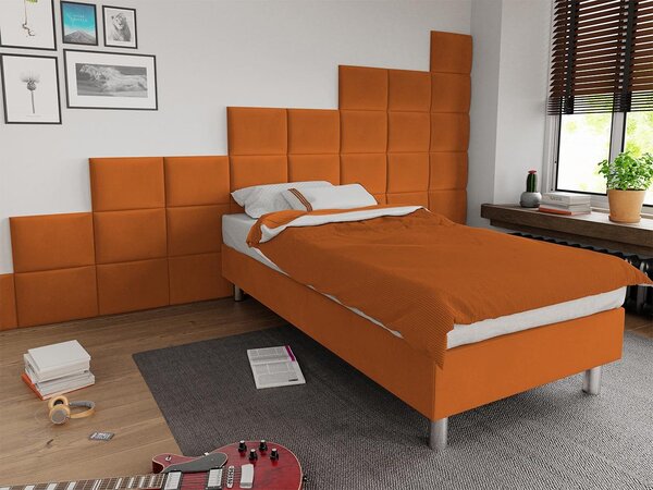 Mirjan24 Čalúnená jednolôžková posteľ Estelle B, Dostupné poťahy: ekokoža Soft 017 (biela), Rozmer postele: 80x200 5903211020858