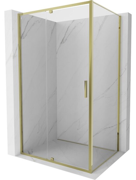 Mexen Exo, výklopný sprchový kút 95 x 80 cm, číre sklo, zlatá, 819-095-080-50-00