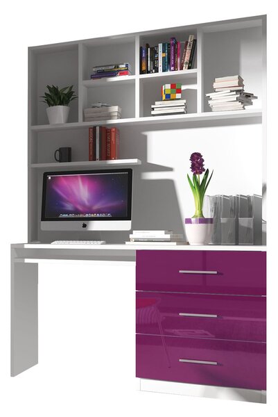 Mirjan24 PC stolík Paradise PD03, Farby: biela / ružový lesk 5902928873450