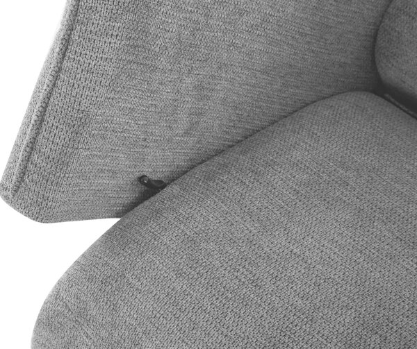 RELAXAČNÉ KRESLO S PODNOŽKOU, textil, sivá Welnova - Kreslá