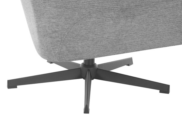 RELAXAČNÉ KRESLO S PODNOŽKOU, textil, sivá Welnova - Kreslá