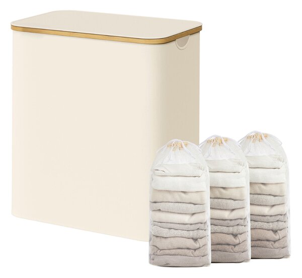 KÔŠ NA BIELIZEŇ, biela, béžová Boxxx - Žehlenie & pranie, Online Only