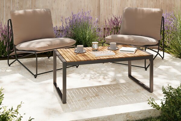 STÔL NA TERASU, drevo, kov, 110/45/62 cm Ambia Garden - Online Only záhrada, Online Only