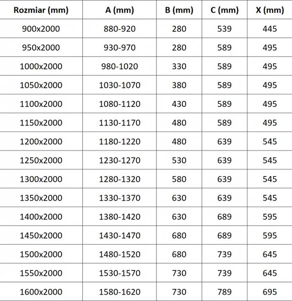 Mexen Exo, výklopné sprchové dvere 90 cm, číre sklo, zlatá, 819-090-000-50-00