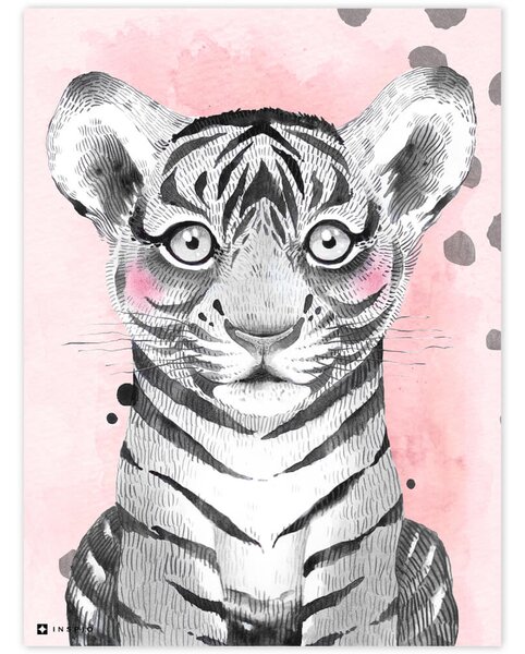 INSPIO-dibondový obraz - Obraz do detskej izby - Farebný s tigrom
