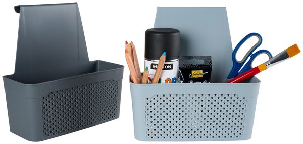 ZÁVESNÝ REGÁLOVÝ KOŠÍK, svetlosivá Homeware - Košíky