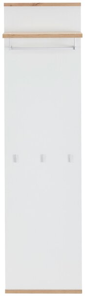 VEŠIAKOVÝ PANEL, biela, dub artisan, 45/169/28 cm Xora - Vešiakové steny