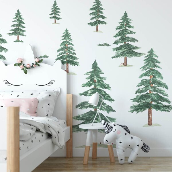 INSPIO-textilná prelepiteľná nálepka - Stromčeky malé - Nálepky na stenu