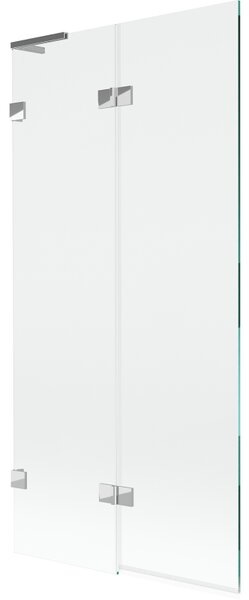 Mexen Lunar L, 2-krídlová vaňová zástena ľavá 90 x 150 cm, číre sklo, chrómová, 897L-090-100-01-00-L