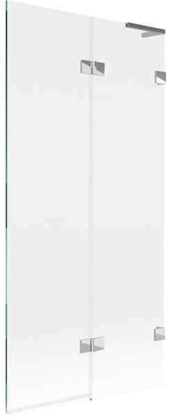 Mexen Lunar L, 2-krídlová vaňová zástena pravá 90 x 150 cm, číre sklo, chrómová, 897L-090-100-01-00-P