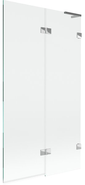 Mexen Lunar L, 2-krídlová vaňová zástena pravá 100 x 150 cm, číre sklo, chrómová, 897L-100-100-01-00-P