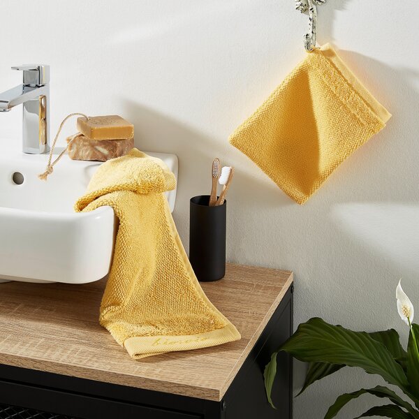 UTERÁK PRE HOSTÍ, 30/50 cm, žltá Bio:Vio - Kúpeľňový textil