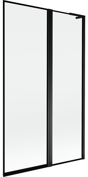 Mexen Mist L, 2-krídlová vaňová zástena, pravá 110 x 150 cm, čierny rám, čierna - 8A9L-110-011-70-70-P