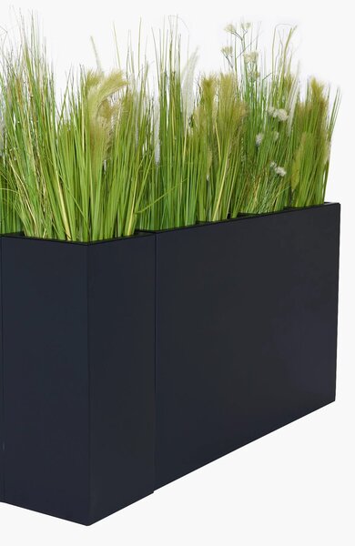 Rohové kvetináče CORNER, sklolaminát, 75*264, antracit