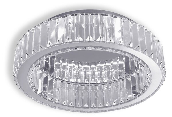 Toolight Toolight, krištáľové stropné svietidlo 40cm, 24W, 4000K, 1120lm, APP1742-C, chrómová, OSW-09306