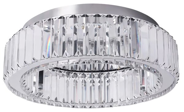 Toolight Toolight, krištáľové stropné svietidlo 50cm, 30W, 4000K, 1401lm, APP1744-C, chrómová, OSW-09308