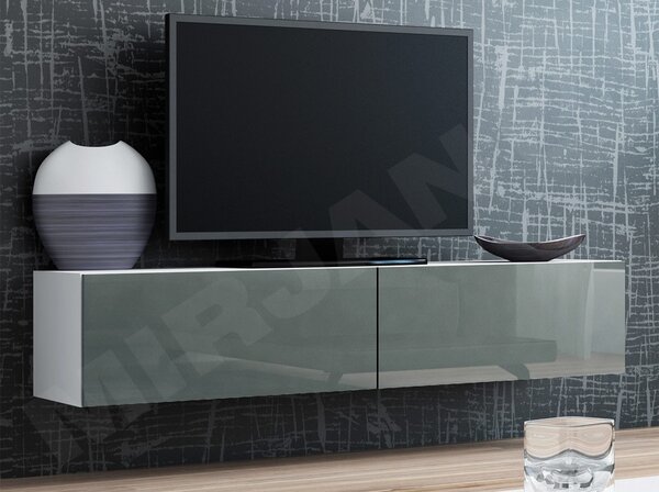 Mirjan24 TV skrinka Zigo 140, Farby: biela / biely lesk 5902928699746