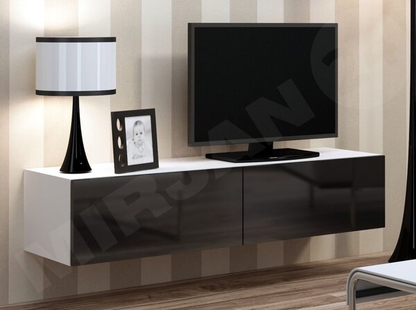 Mirjan24 TV skrinka Zigo 140, Farby: biela / biely lesk 5902928699746