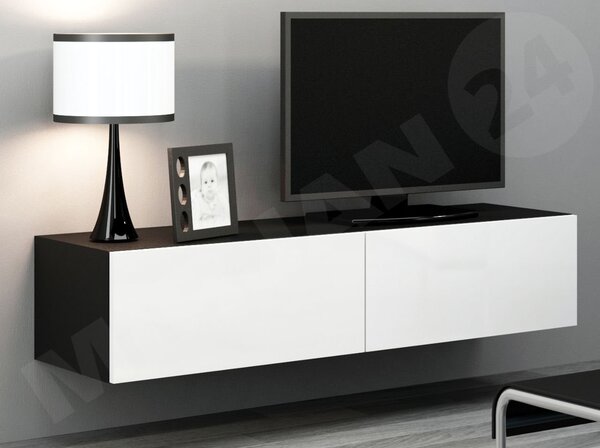 Mirjan24 TV skrinka Zigo 140, Farby: biela / biely lesk 5902928699746