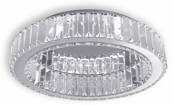 Toolight Toolight, krištáľové stropné svietidlo 50cm, 30W, 4000K, 1401lm, APP1744-C, chrómová, OSW-09308