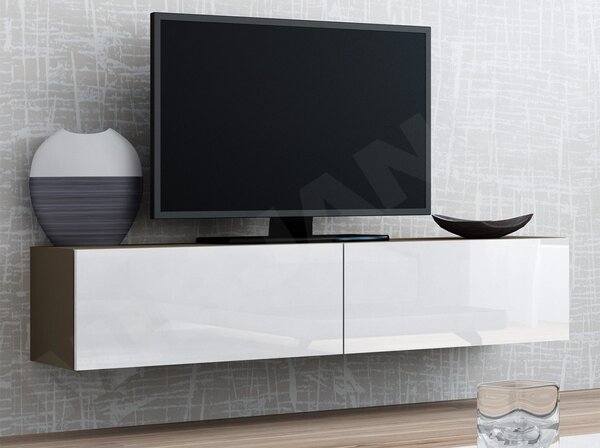 Mirjan24 TV skrinka Zigo 140, Farby: biela / biely lesk 5902928699746