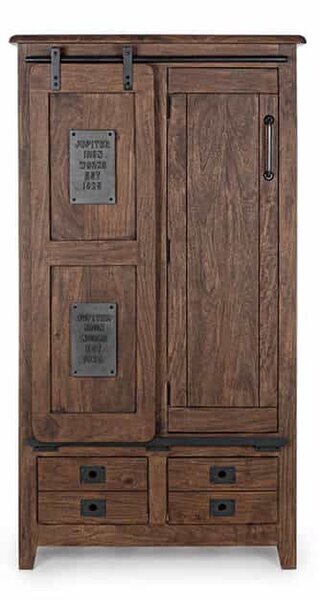 MUZZA Skriňa jupiter 2 dvere - 2 zásuvky 89 x 163 cm hnedá