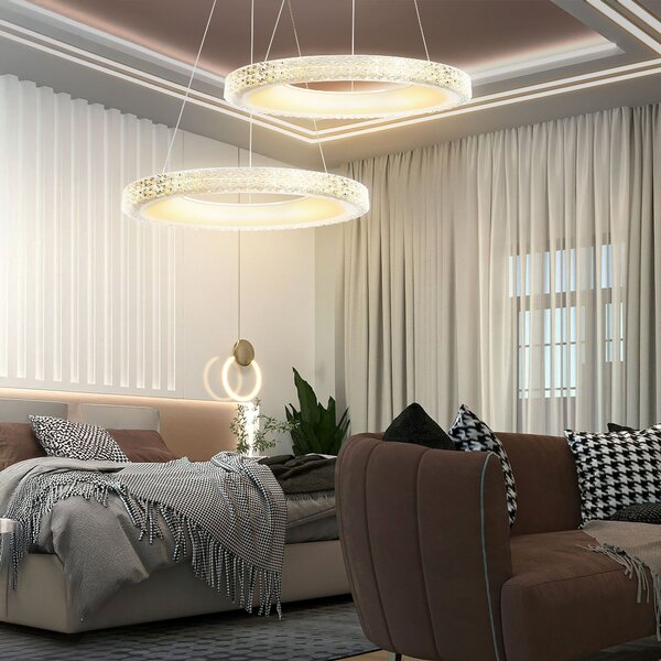 Toolight Toolight, LED stropné svietidlo 60cm MS002-CP, ružové zlato, OSW-09611
