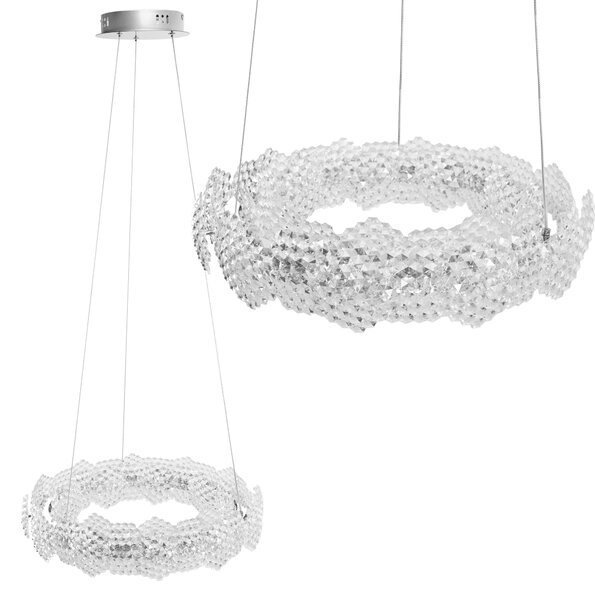 Toolight Toolight, LED závesné svietidlo 47cm, 36W, 4000K, MS016-CP, chrómová, OSW-09628