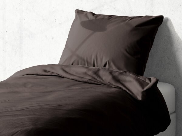Detské bavlnené posteľné obliečky do postieľky Moni MO-041 Tmavo hnedé Do postieľky 90x140 a 50x70 cm