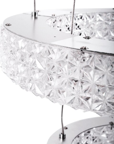 Toolight Toolight, LED krištáľové stropné svietidlo 40cm, 36W, 4000K, 3500 lm, MS006-CP, chrómová, OSW-09616