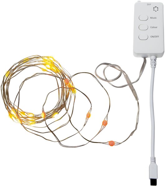 Inteligentná LED svetelná reťaz Multicolor + White 3 m