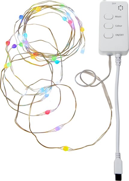 Inteligentná LED svetelná reťaz Multicolor + White 3 m