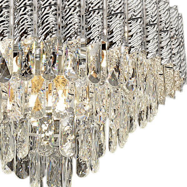 Toolight Toolight, krištáľové závesné svietidlo 50cm, 7xE14, G055-CP, chróm, OSW-08949