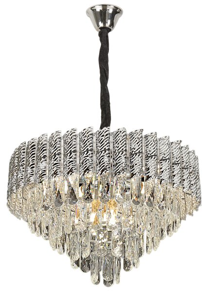 Toolight Toolight, krištáľové závesné svietidlo 50cm, 7xE14, G055-CP, chróm, OSW-08949