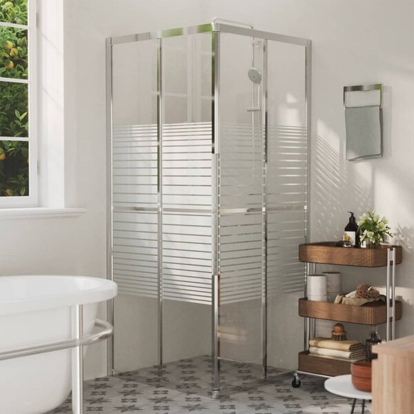 Sprchová zástena BestBerg 150762 / 80 × 80 × 180 cm / strieborná/transparentná