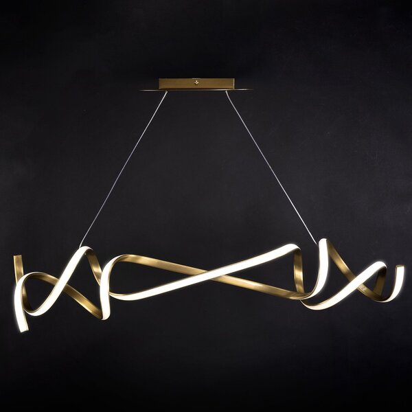 Toolight Toolight, LED závesné svietidlo 90cm, 35W, 4000K, 1868lm, APP1777-CP, zlatá matná, OSW-09666