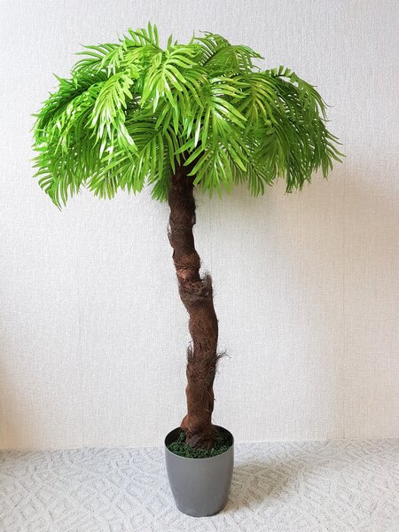 Umelá palma- svetlá s kôrou 130 cm