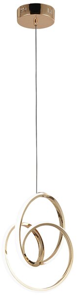 Toolight Toolight, LED závesné svietidlo 25x30cm, 24W, 4000K, G076-1CP, zlatá lesklá, OSW-08650