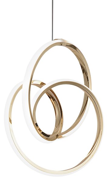 Toolight Toolight, LED závesné svietidlo 25x30cm, 24W, 4000K, G076-1CP, zlatá lesklá, OSW-08650