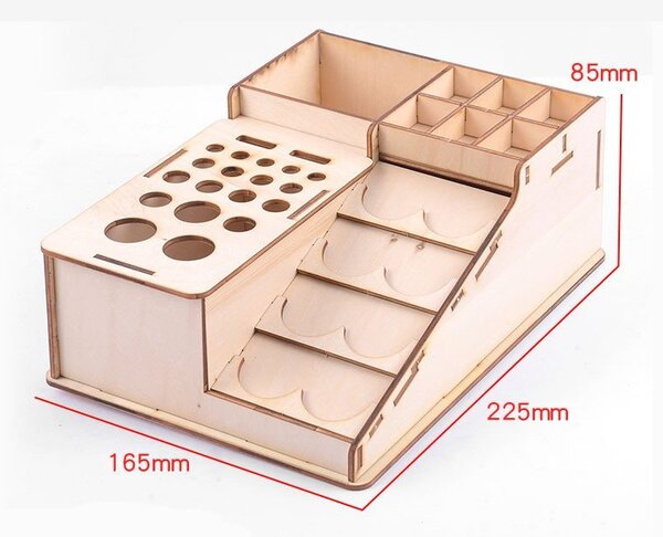 DIY drevený organizér na maliarske a modelárske potreby JY-40