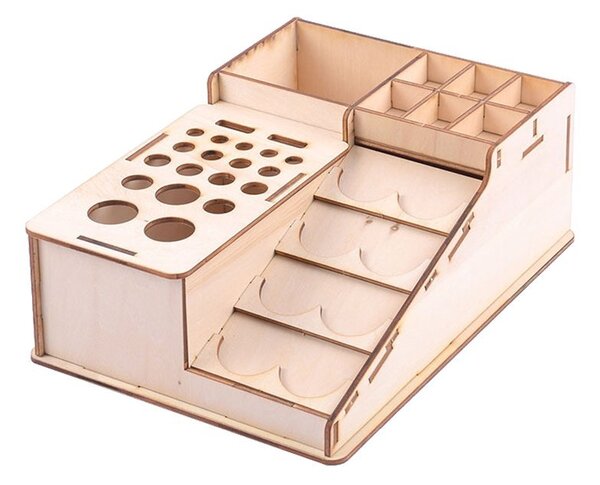 DIY drevený organizér na maliarske a modelárske potreby JY-40