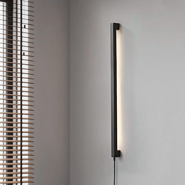Toolight Toolight, LED nástenné svietidlo 80cm, 12W, 3000K, LHJ063-W, čierna matná, OSW-60032