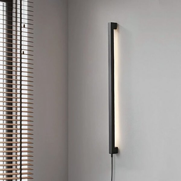 Toolight Toolight, LED nástenné svietidlo 80cm, 12W, 3000K, LHJ063-W, čierna matná, OSW-60032