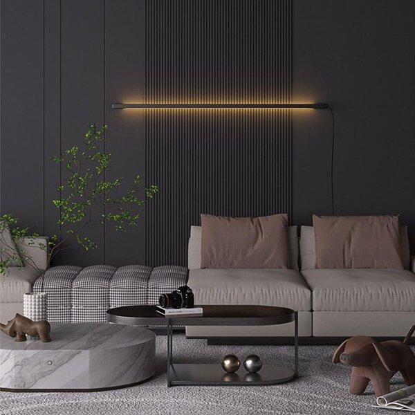 Toolight Toolight, LED nástenné svietidlo 100cm, 15W, 3000K, LHJ064-W, čierna matná, OSW-60033