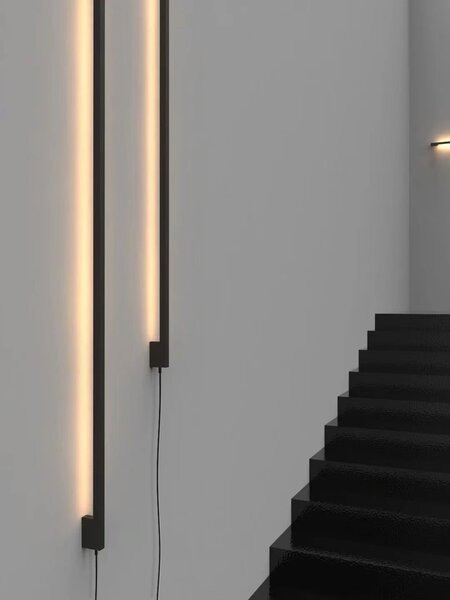 Toolight Toolight, LED nástenné svietidlo 120cm, 18W, 3000K, LHJ065-W, čierna matná, OSW-60031