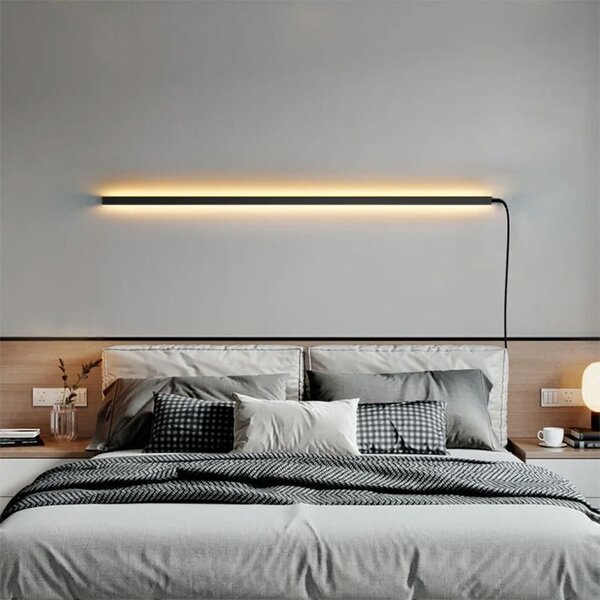 Toolight Toolight, LED nástenné svietidlo 120cm, 18W, 3000K, LHJ065-W, čierna matná, OSW-60031